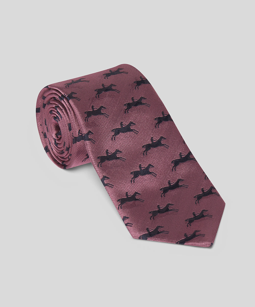 Racecourse Stubbs Horses Silk Tie