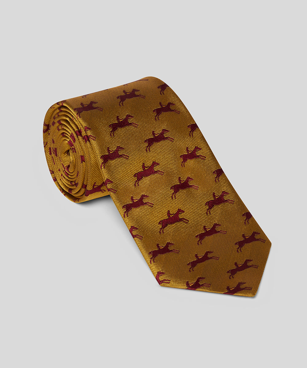 Racecourse Stubbs Horses Silk Tie