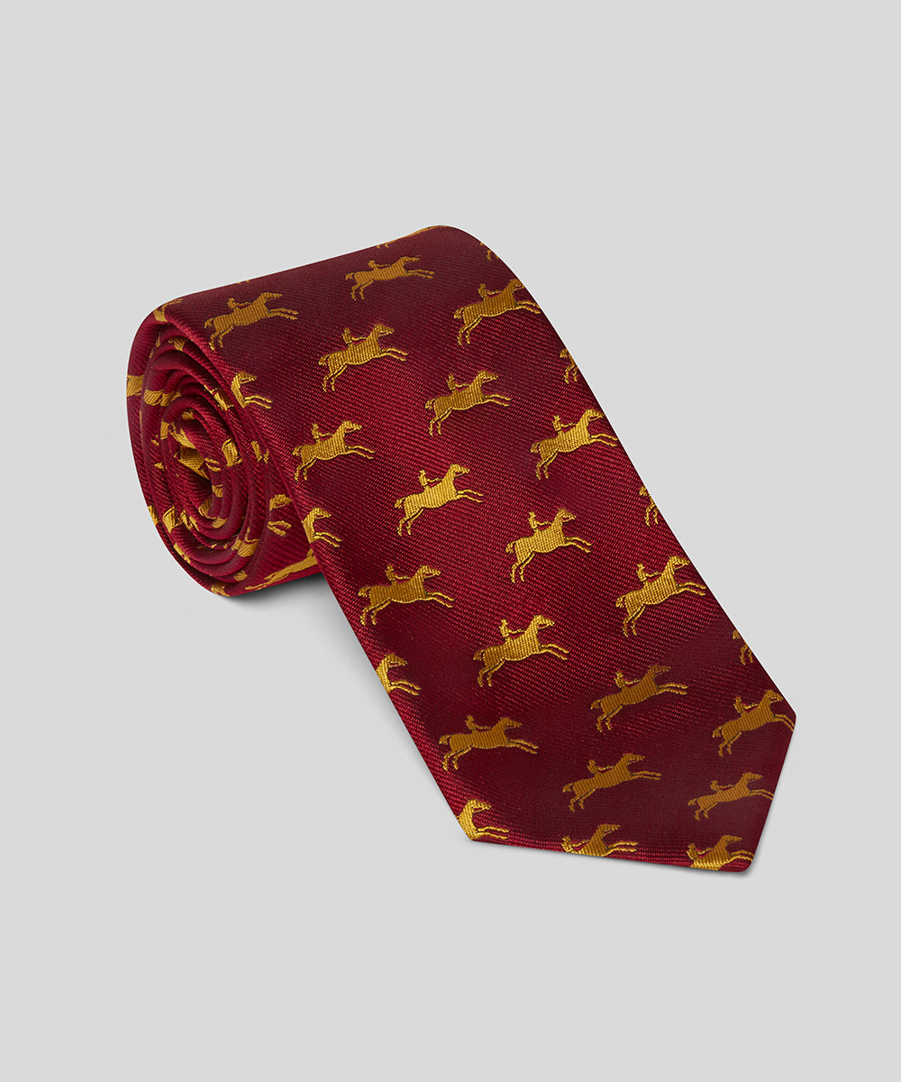 Racecourse Stubbs Horses Silk Tie