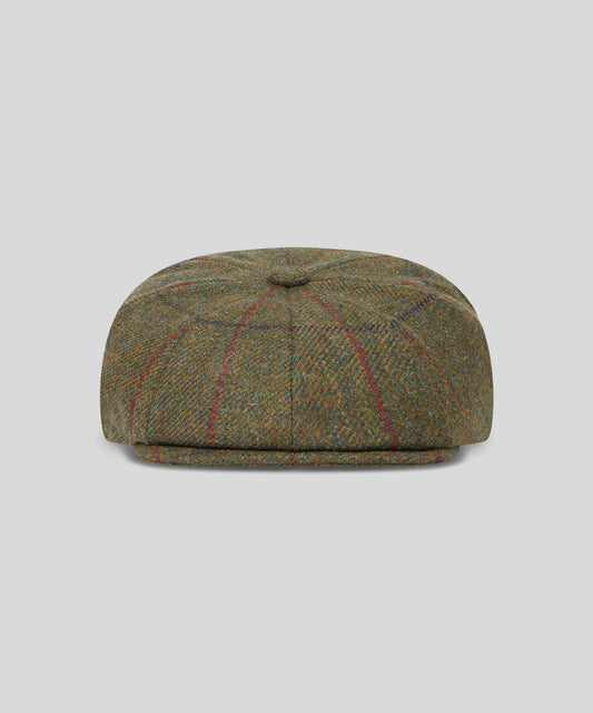 Goodwood Tweed Baker Boy - Green & Purple
