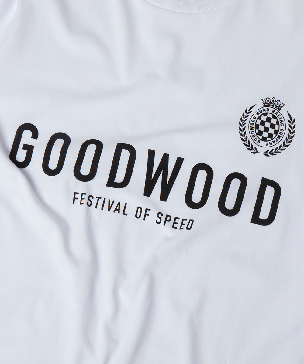 Goodwood Festival of Speed Monochrome Chequer Flag Long Sleeve T-Shirt