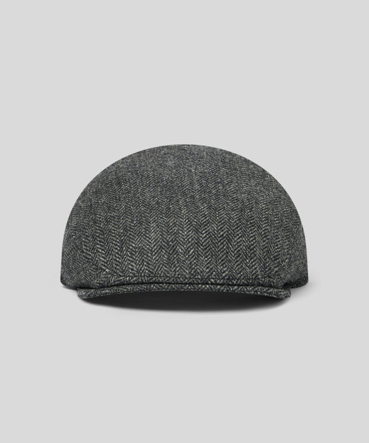 Goodwood Balmoral Tweed Flat Cap - Grey