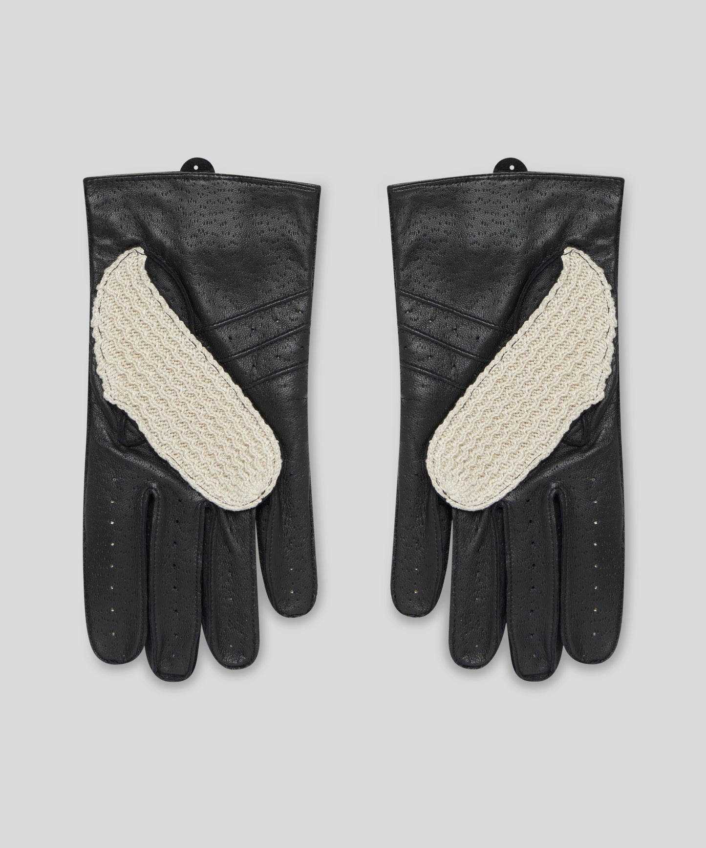 Goodwood Leather Palm Crochet-Back Mens Driving Gloves