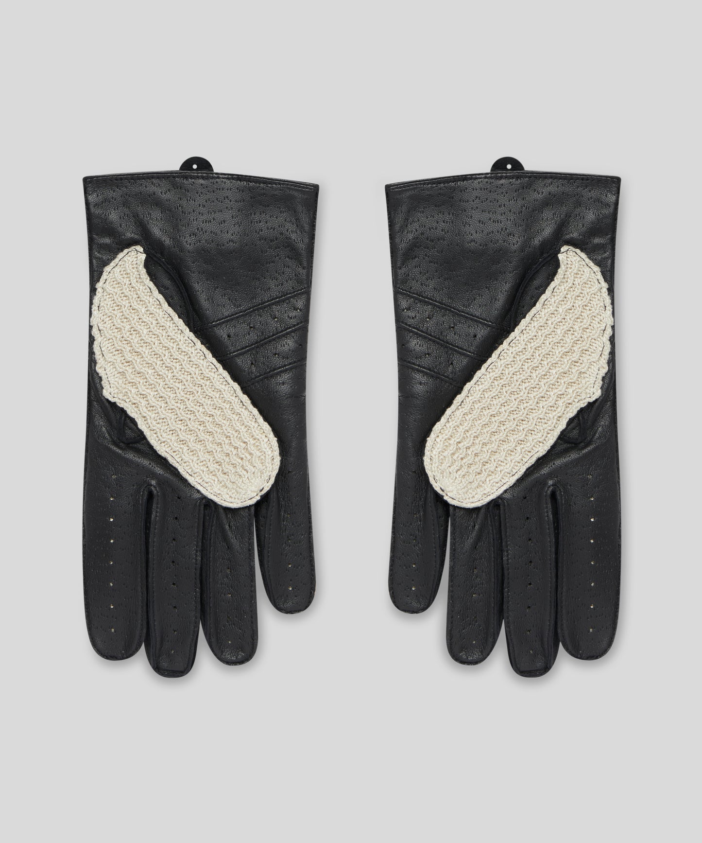 Goodwood Leather Palm Crochet-Back Mens Driving Gloves