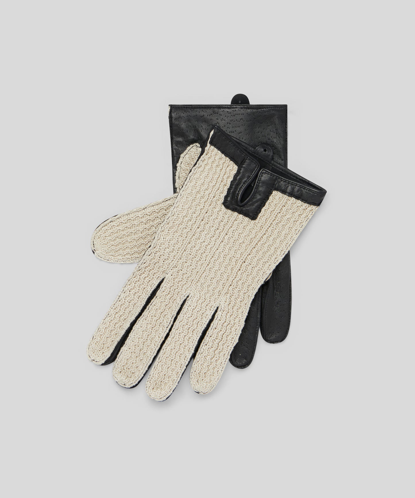 Goodwood Leather Palm Crochet-Back Mens Driving Gloves