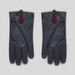 Goodwood Three-Point Red Cashmere-Lined Leather Gloves