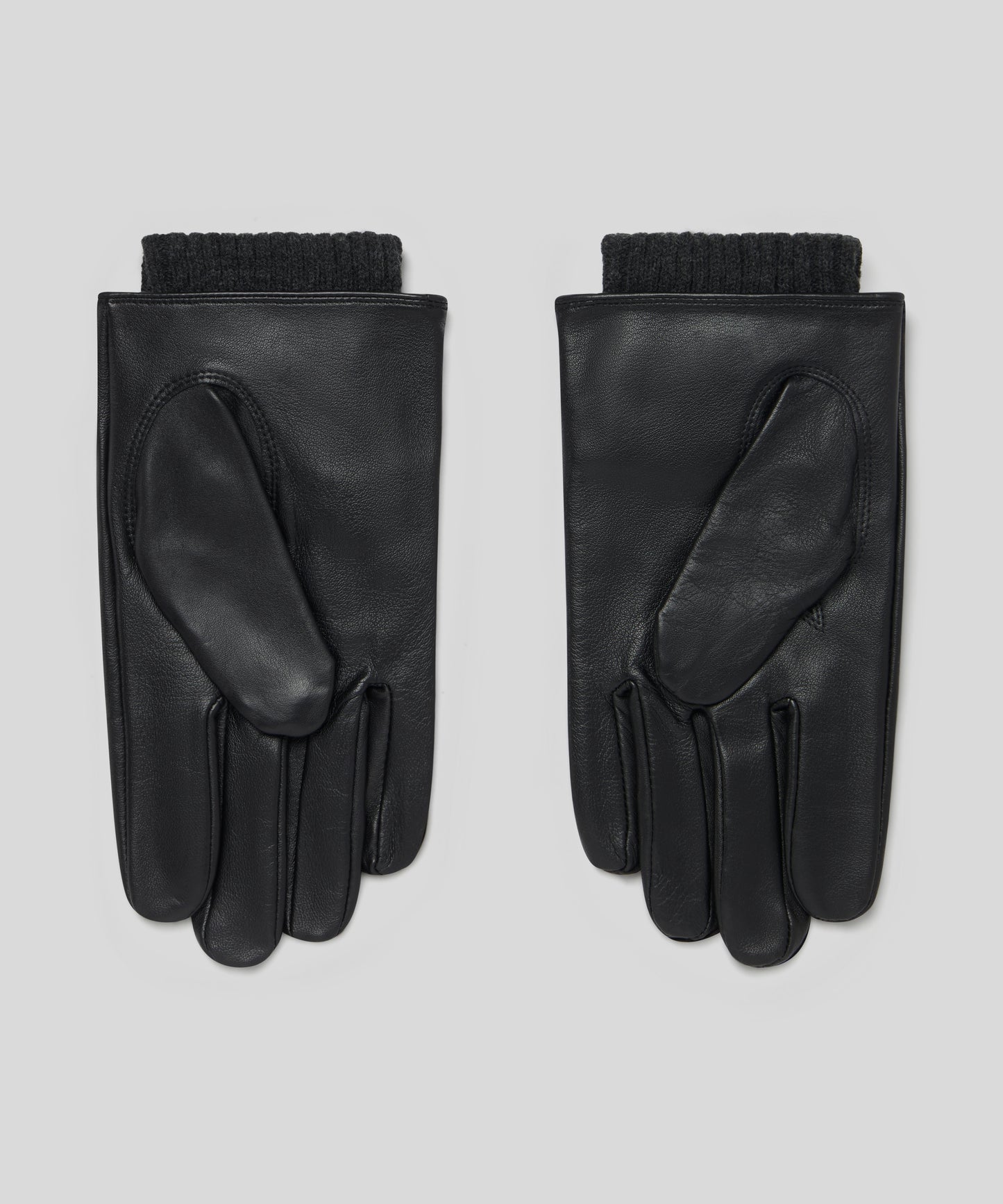 Goodwood Touchscreen Leather Mens Gloves with Knitted Cuffs