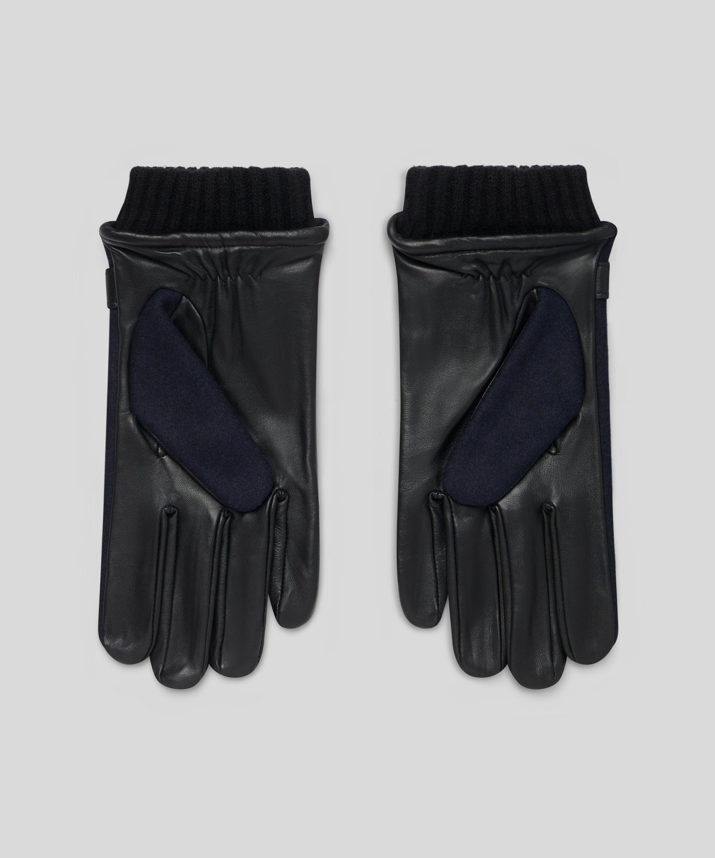 Goodwood Touchscreen Flannel and Leather Mens Gloves