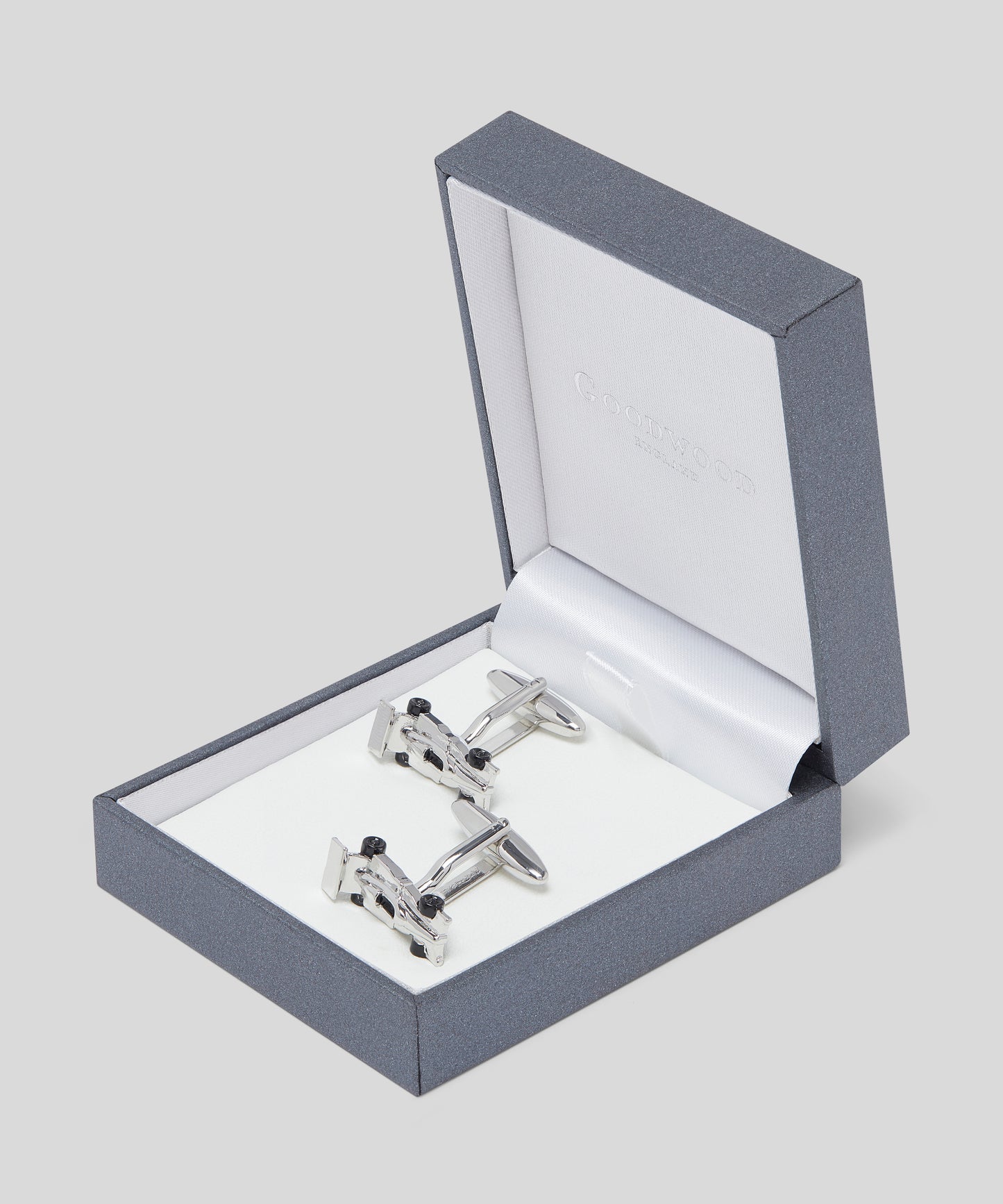 Goodwood Racing Car Cufflinks Silver