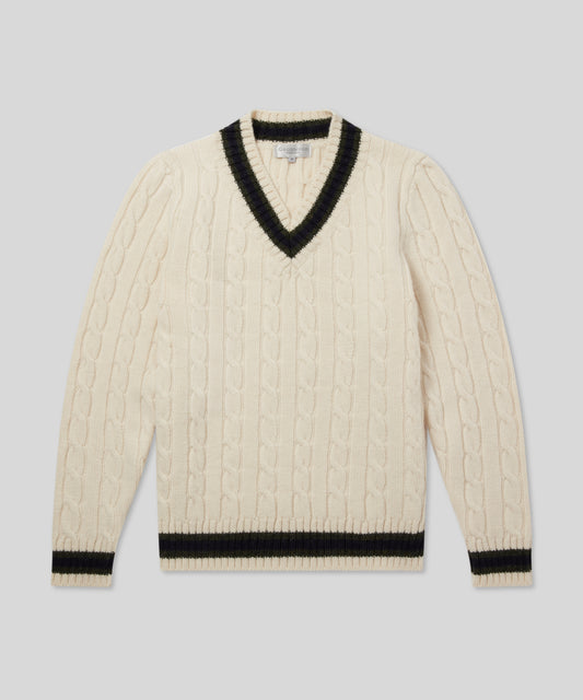 Goodwood Stripe Cricket Sweater