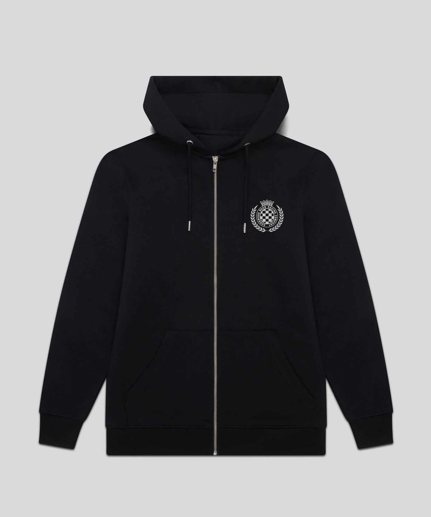 Goodwood Festival of Speed Monochrome Chequer Flag Zip Up Hoodie