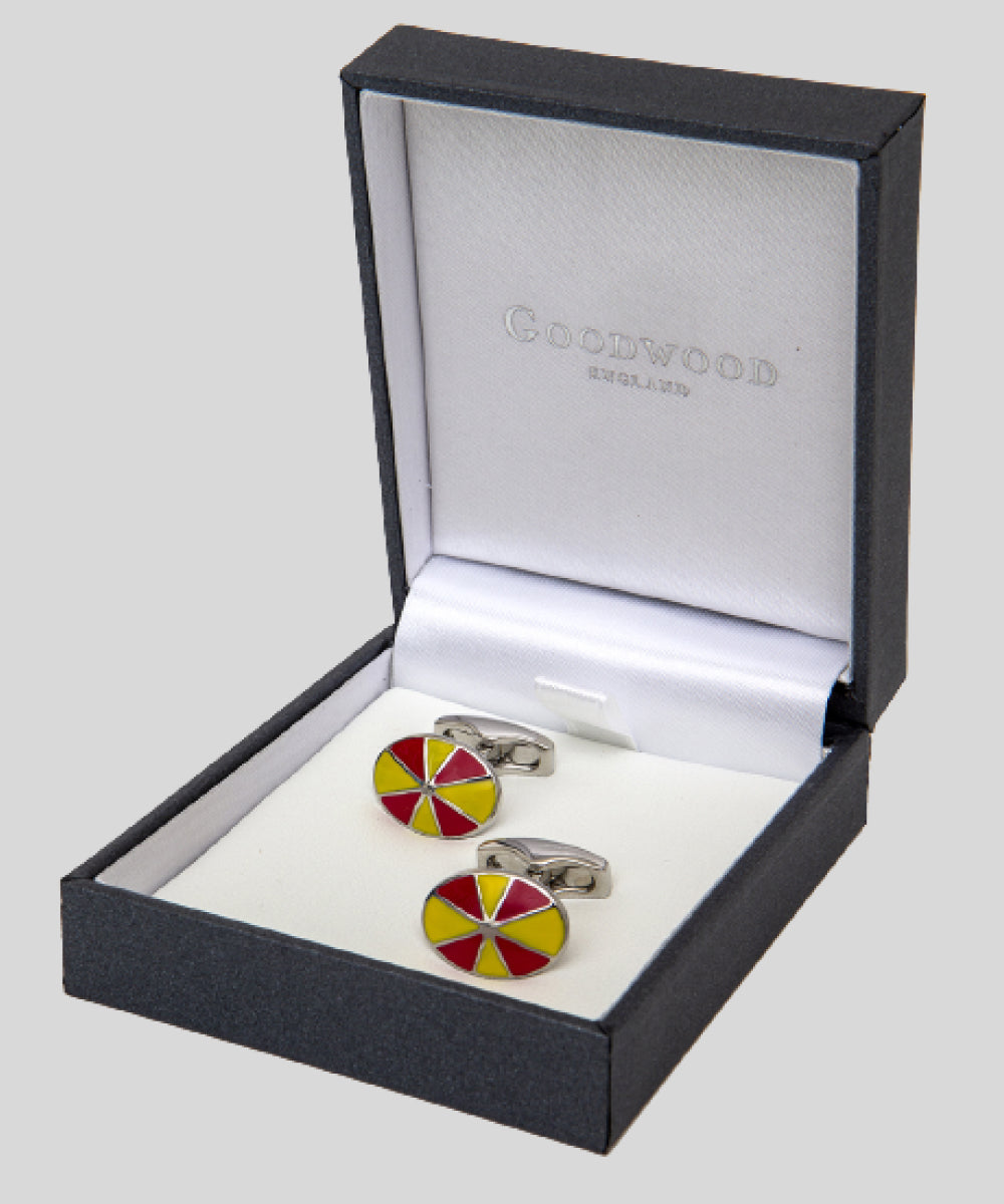 Jockey Hat Racing Colours Cufflinks