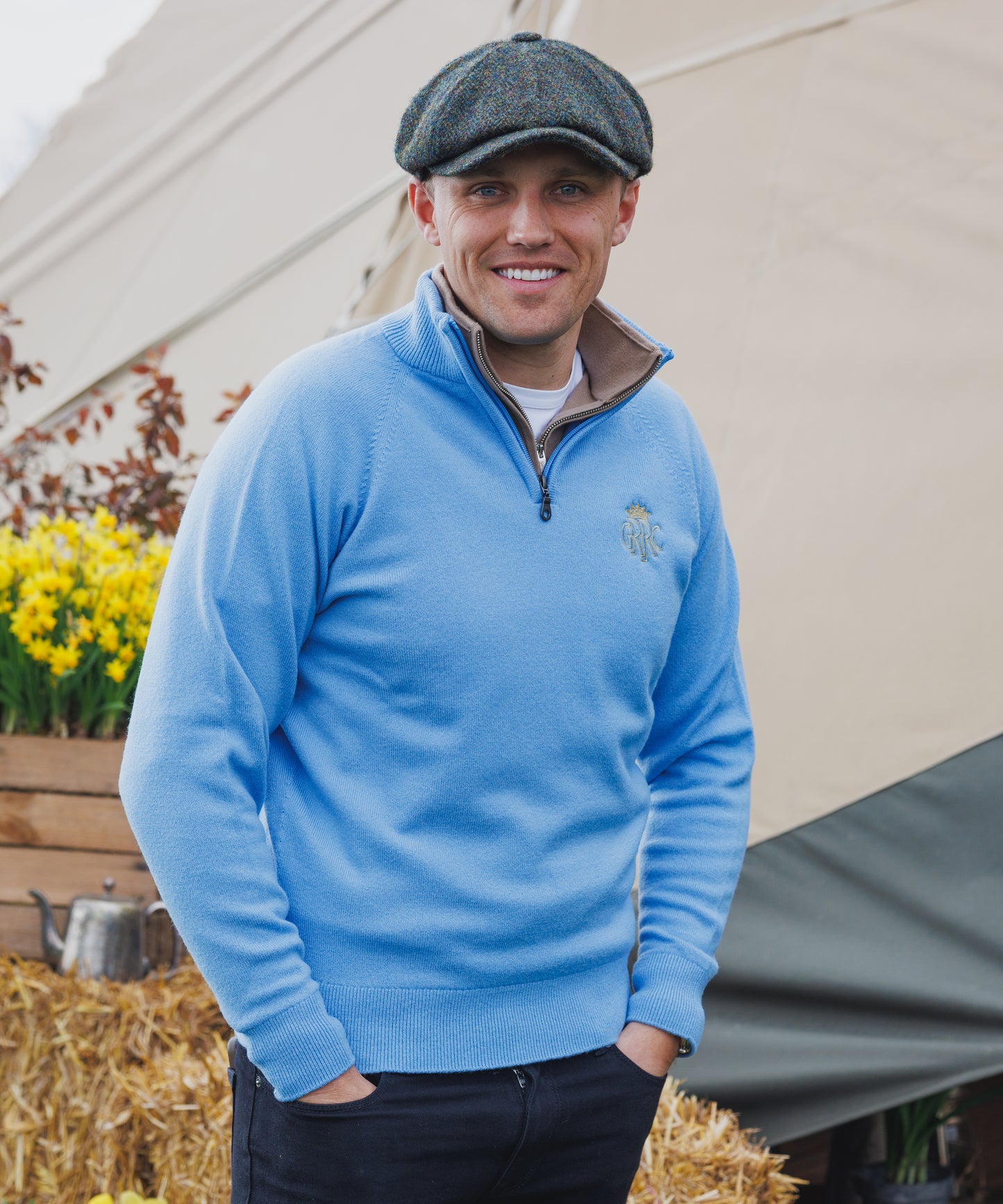 Goodwood GRRC Quarter-Zip Lambswool Jumper