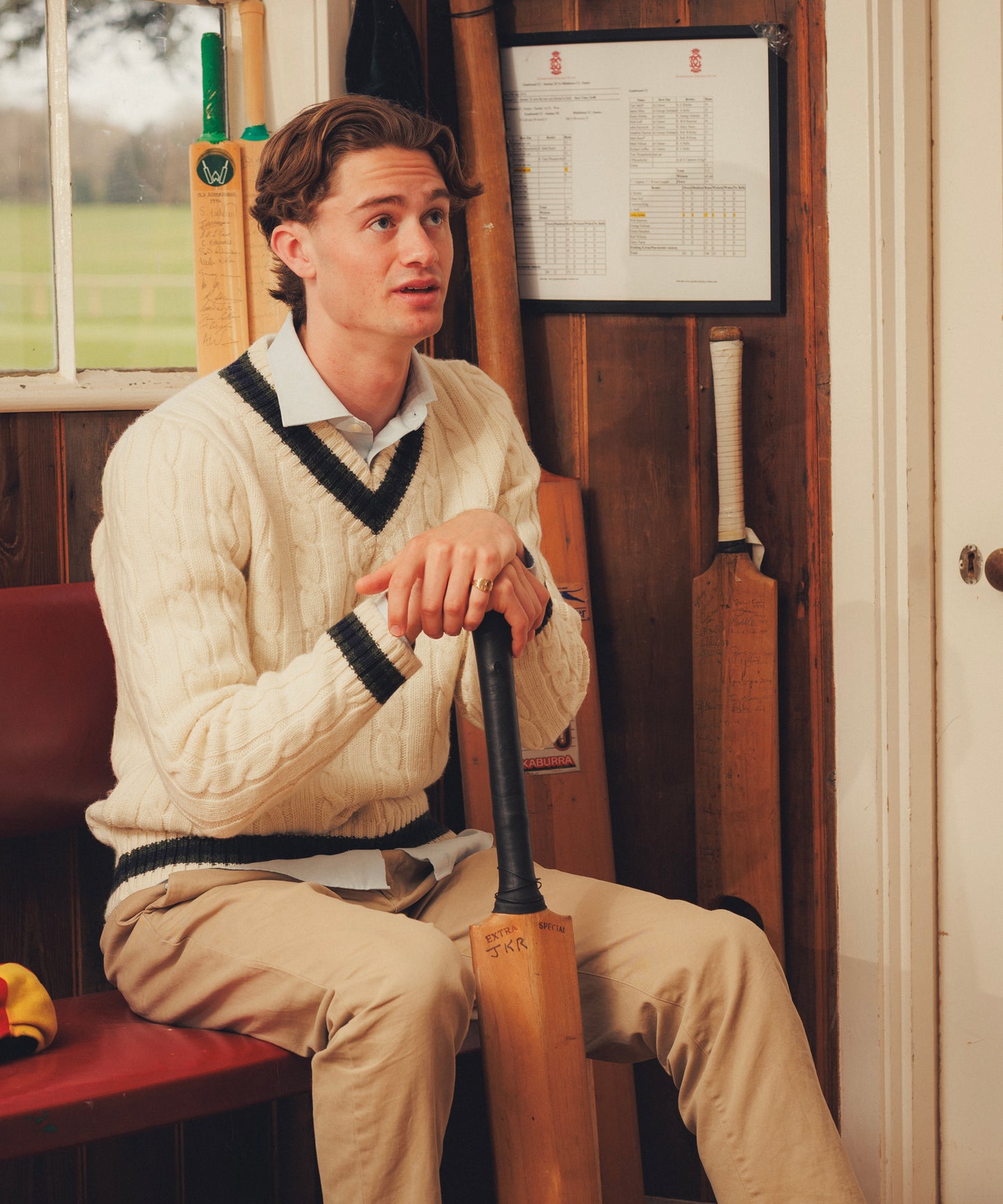 Goodwood Stripe Cricket Sweater