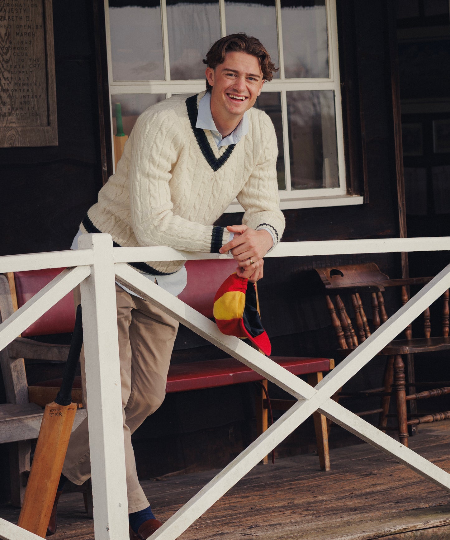 Goodwood Stripe Cricket Sweater