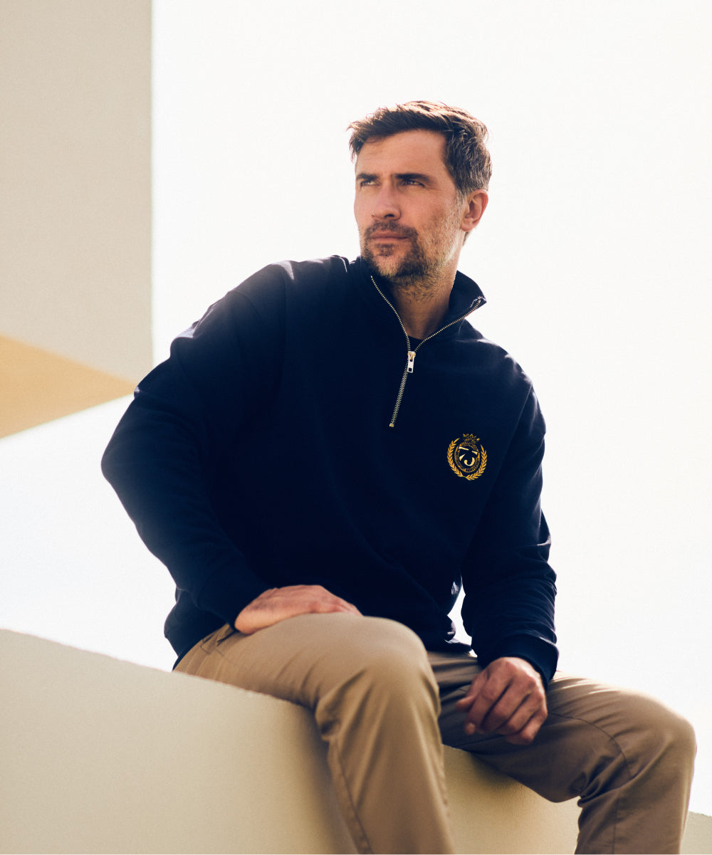 Goodwood 75 Year Anniversary Embroidered 1/4 Zip Sweatshirt