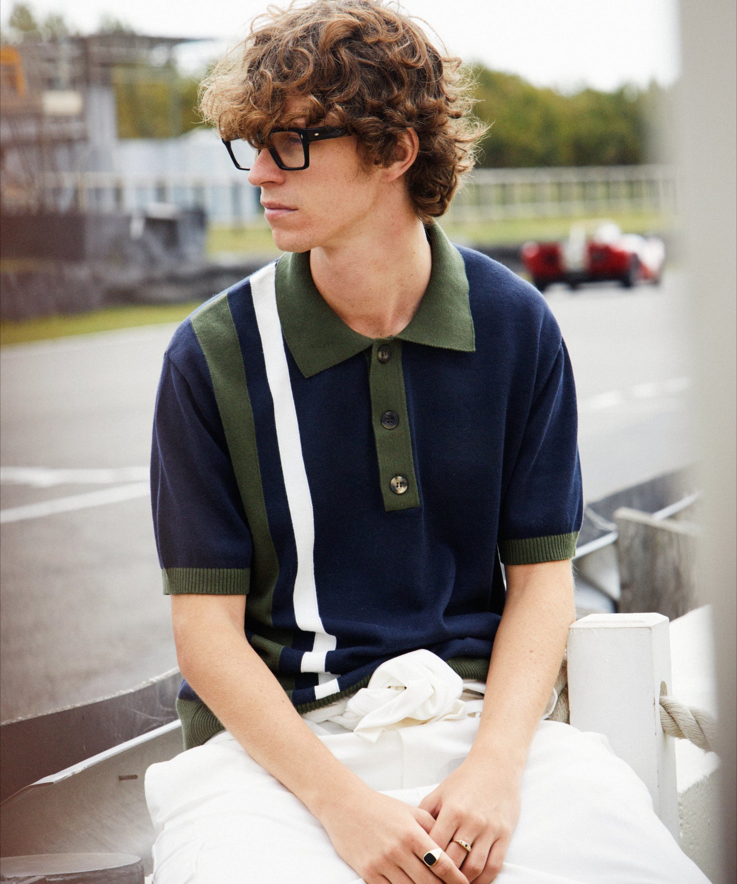 Goodwood England Knitted Polo Shirt