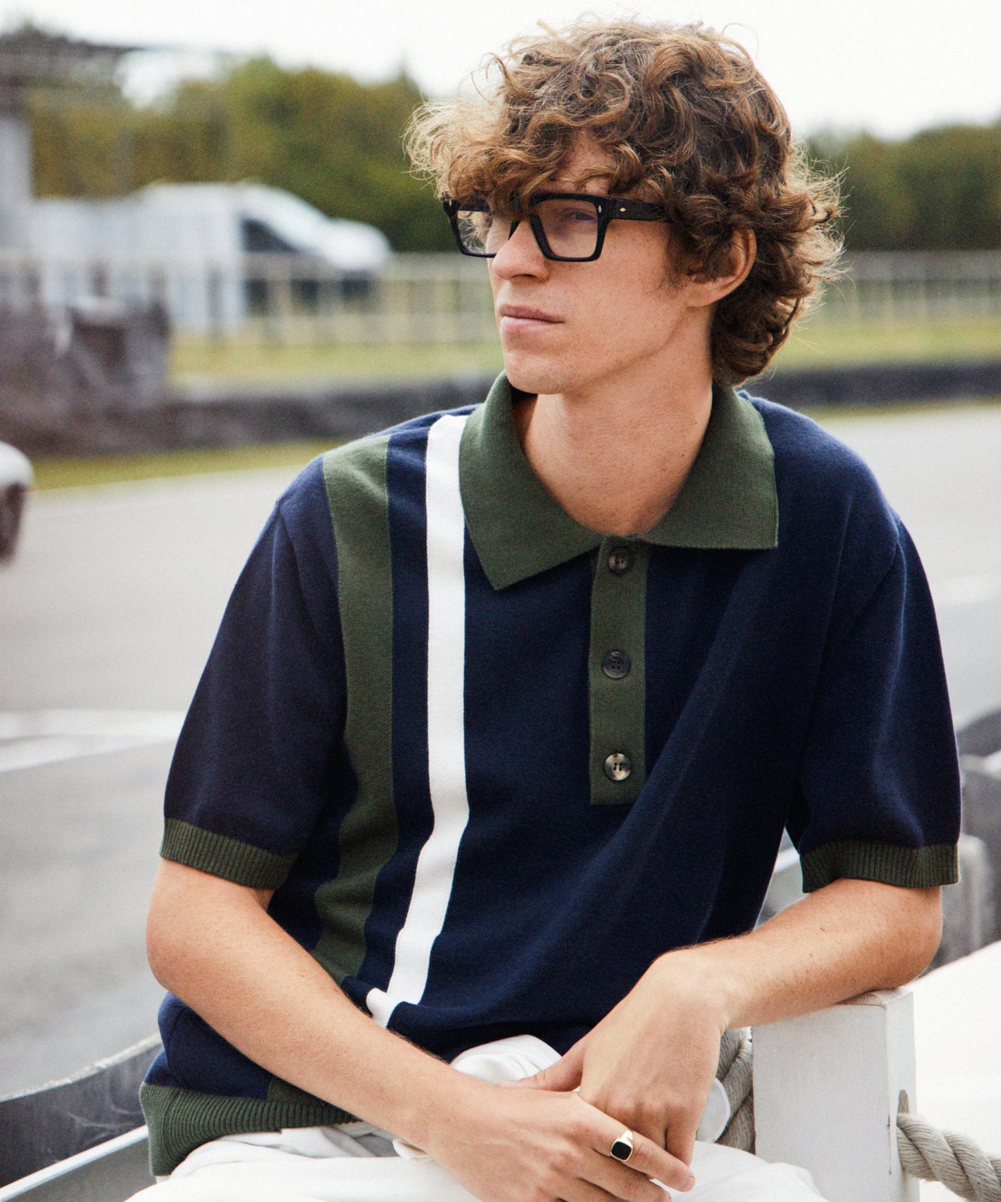 Goodwood England Knitted Polo Shirt