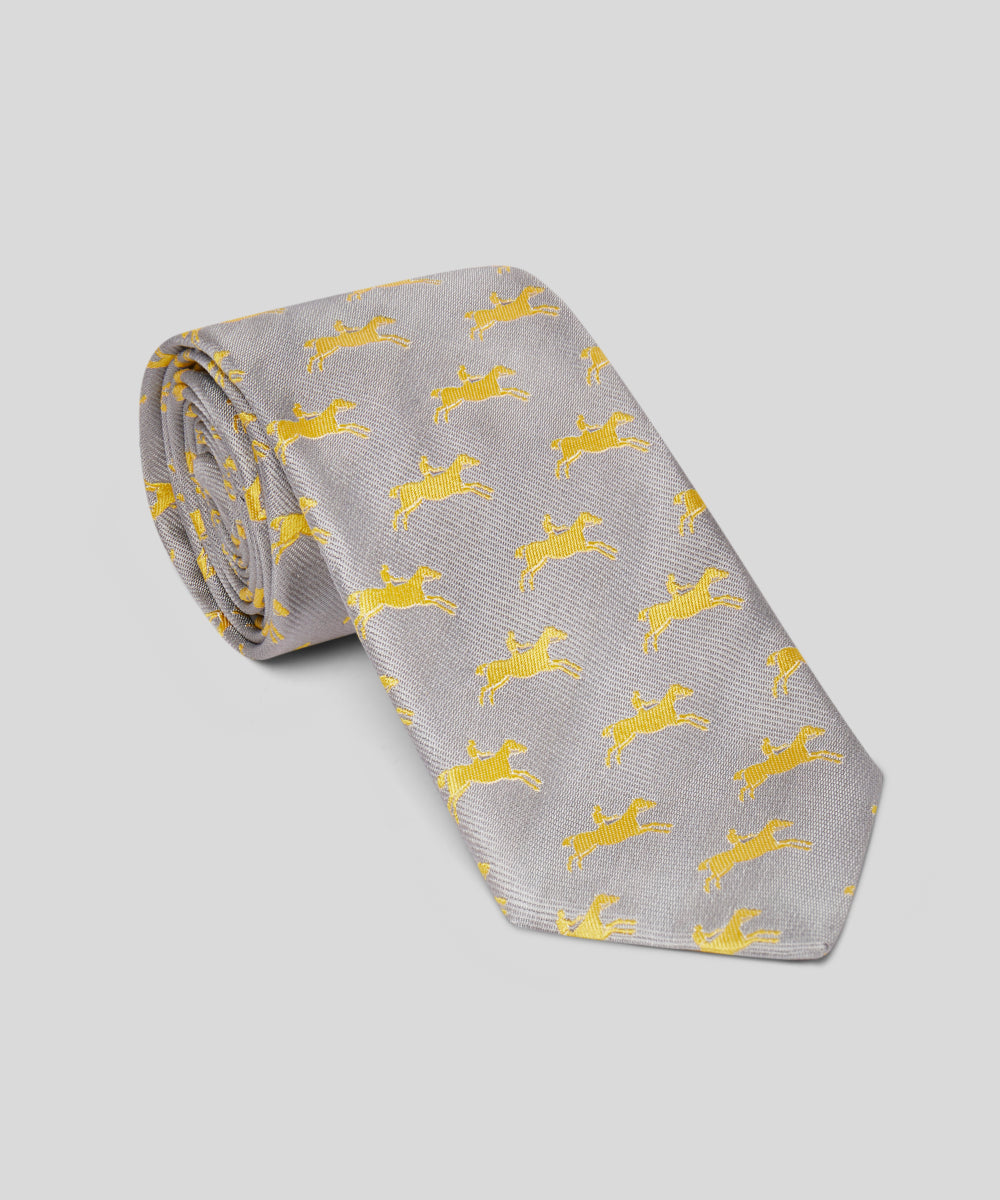 Racecourse Stubbs Horses Silk Tie