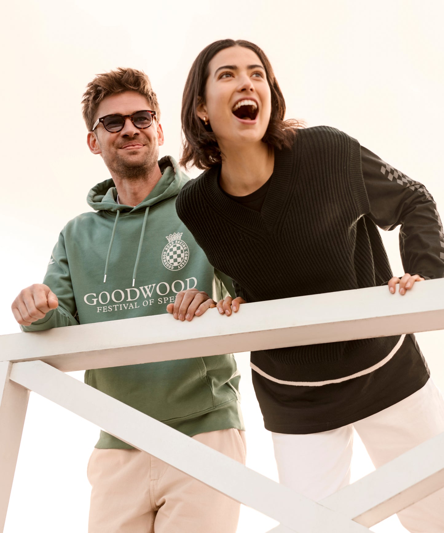 Goodwood Festival of Speed Monochrome Chequer Flag Hoodie