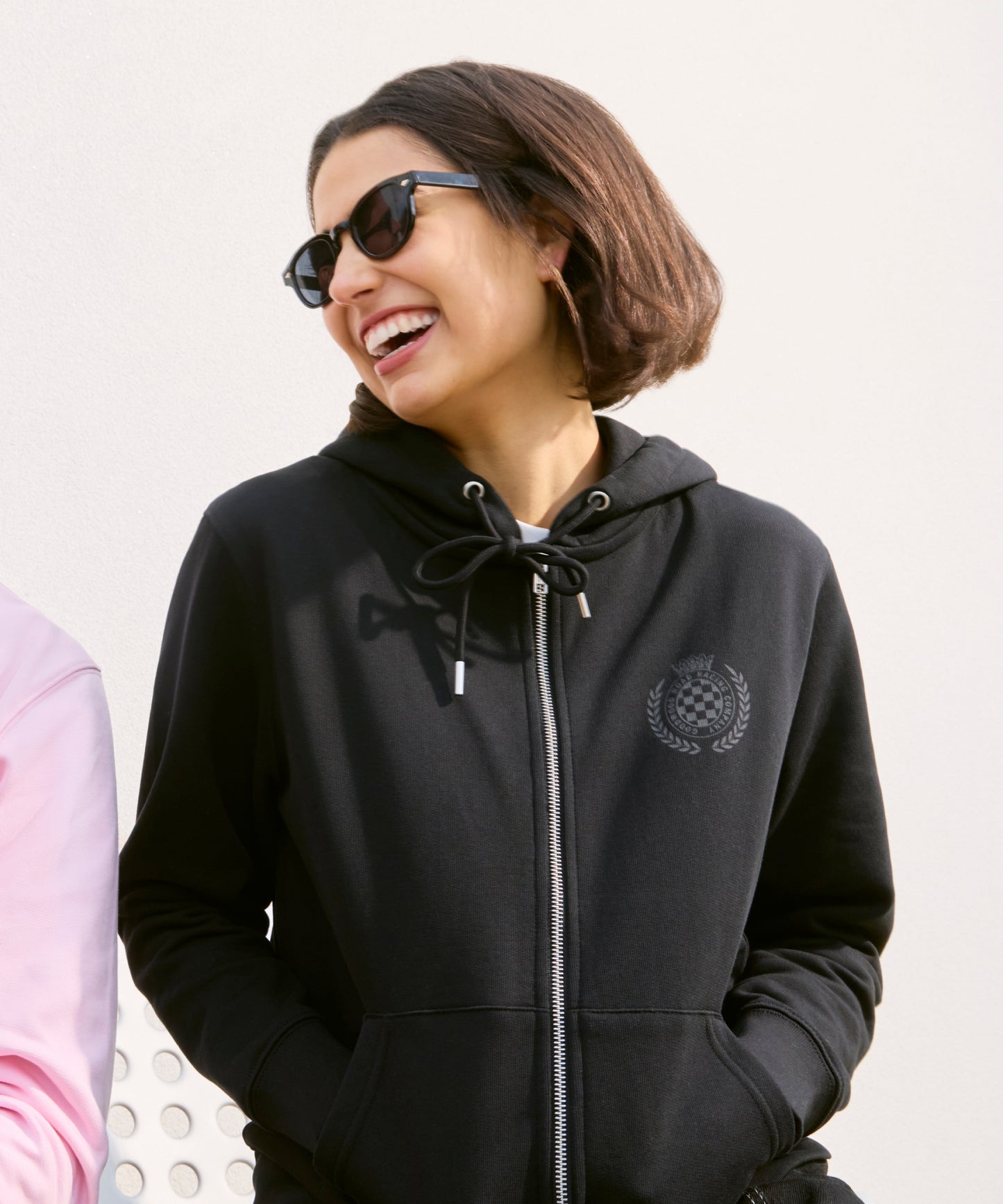 Goodwood Festival of Speed Monochrome Chequer Flag Zip Up Hoodie