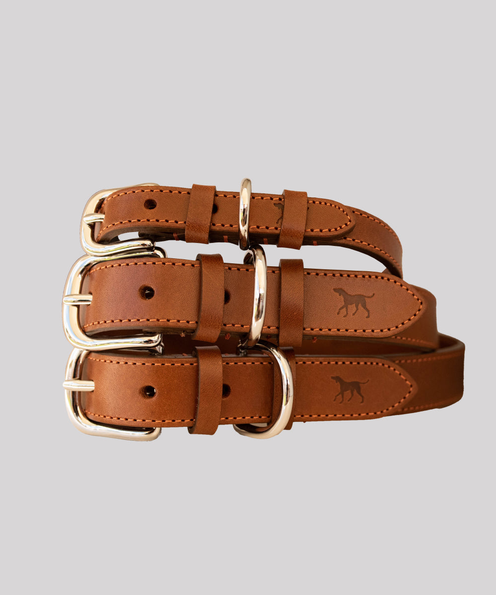 Goodwoof Leather Dog Collar Brown