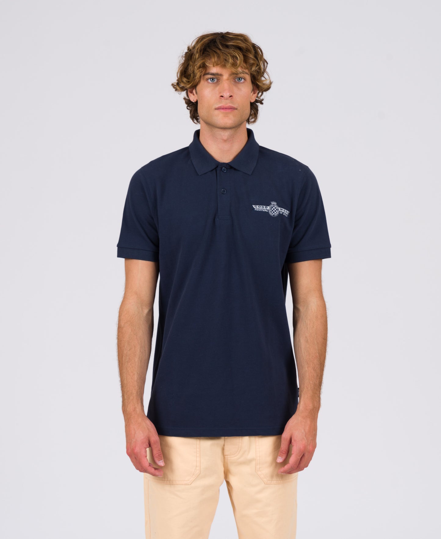 Goodwood Festival of Speed Cotton Navy Polo Shirt