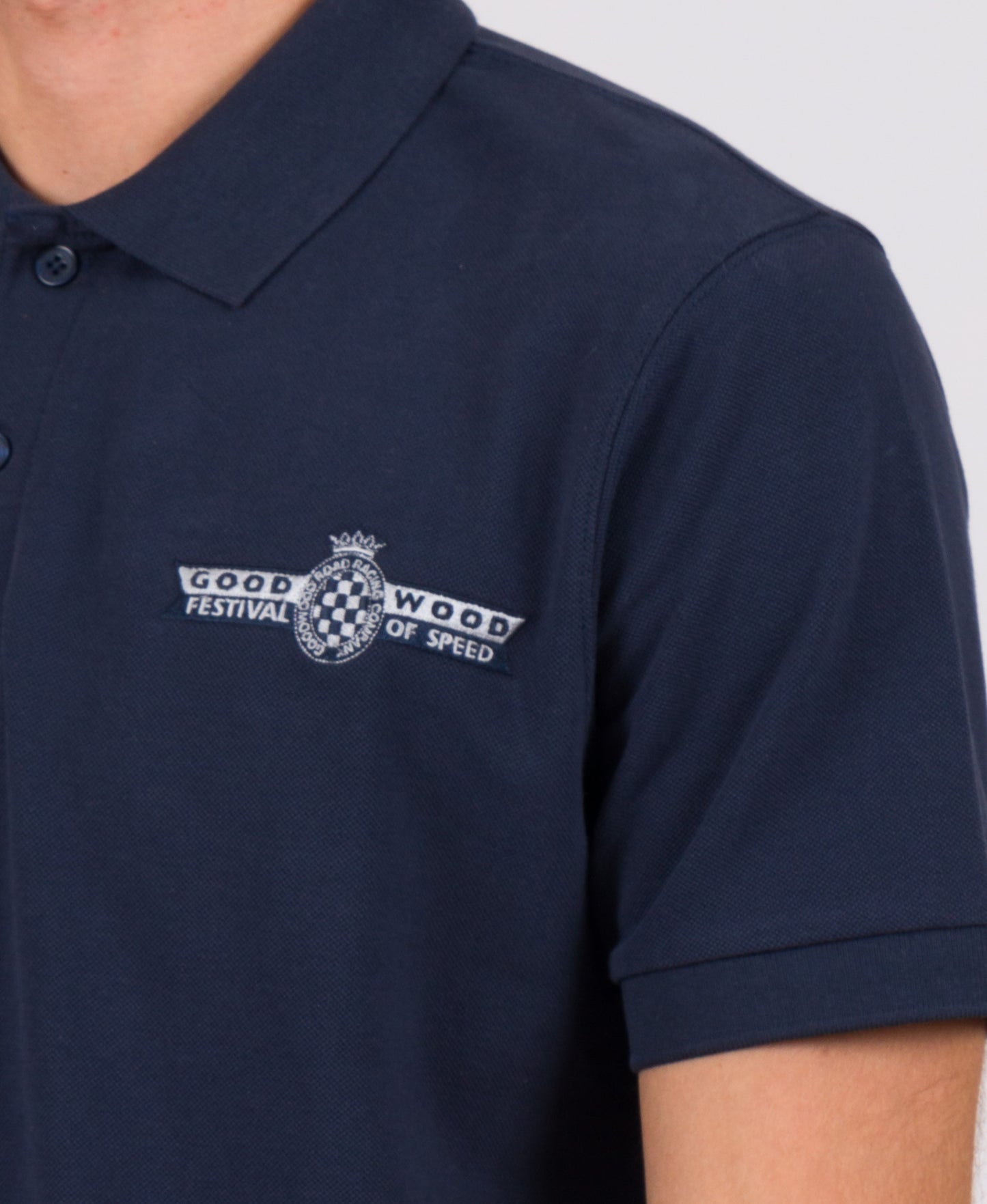 Goodwood Festival of Speed Cotton Navy Polo Shirt