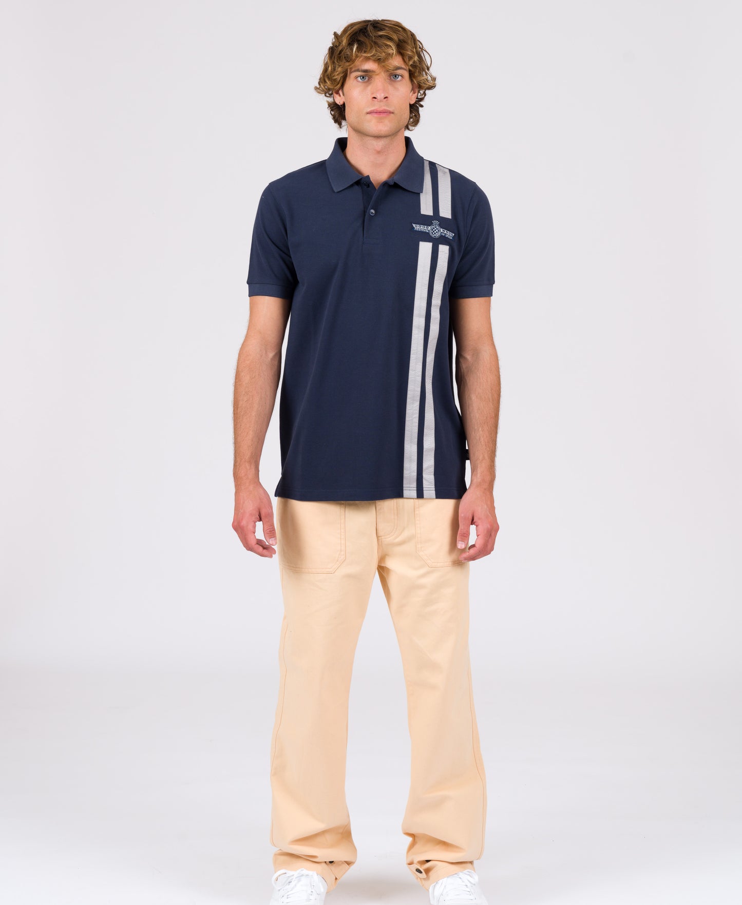 Goodwood Festival of Speed Cotton Navy Polo Shirt