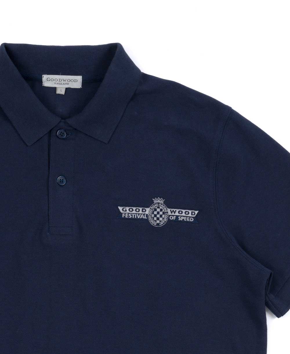 Goodwood Festival of Speed Cotton Navy Polo Shirt