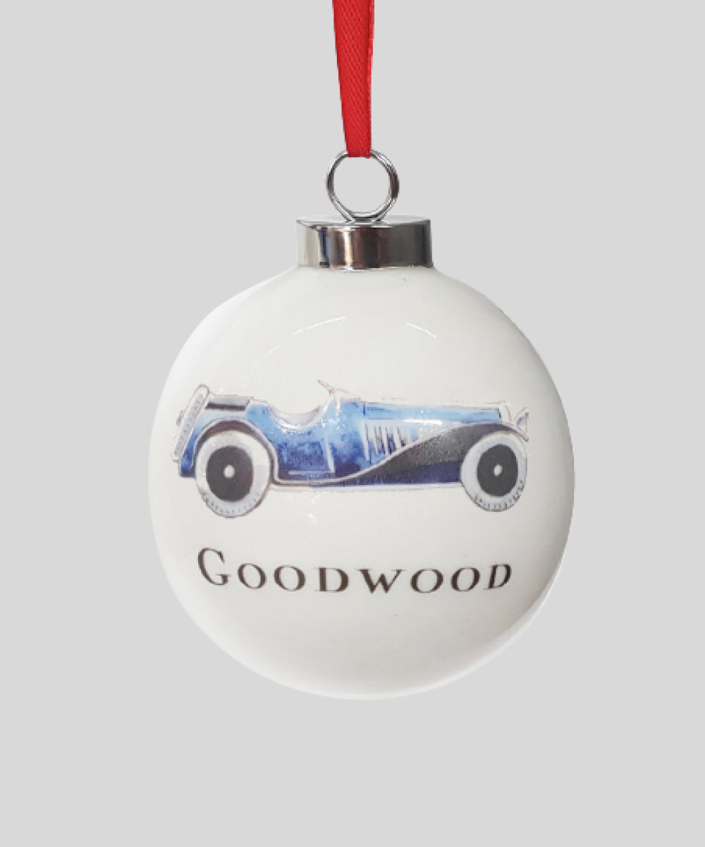 Goodwood Christmas Tree Baubles Blue Car The Goodwood Shop