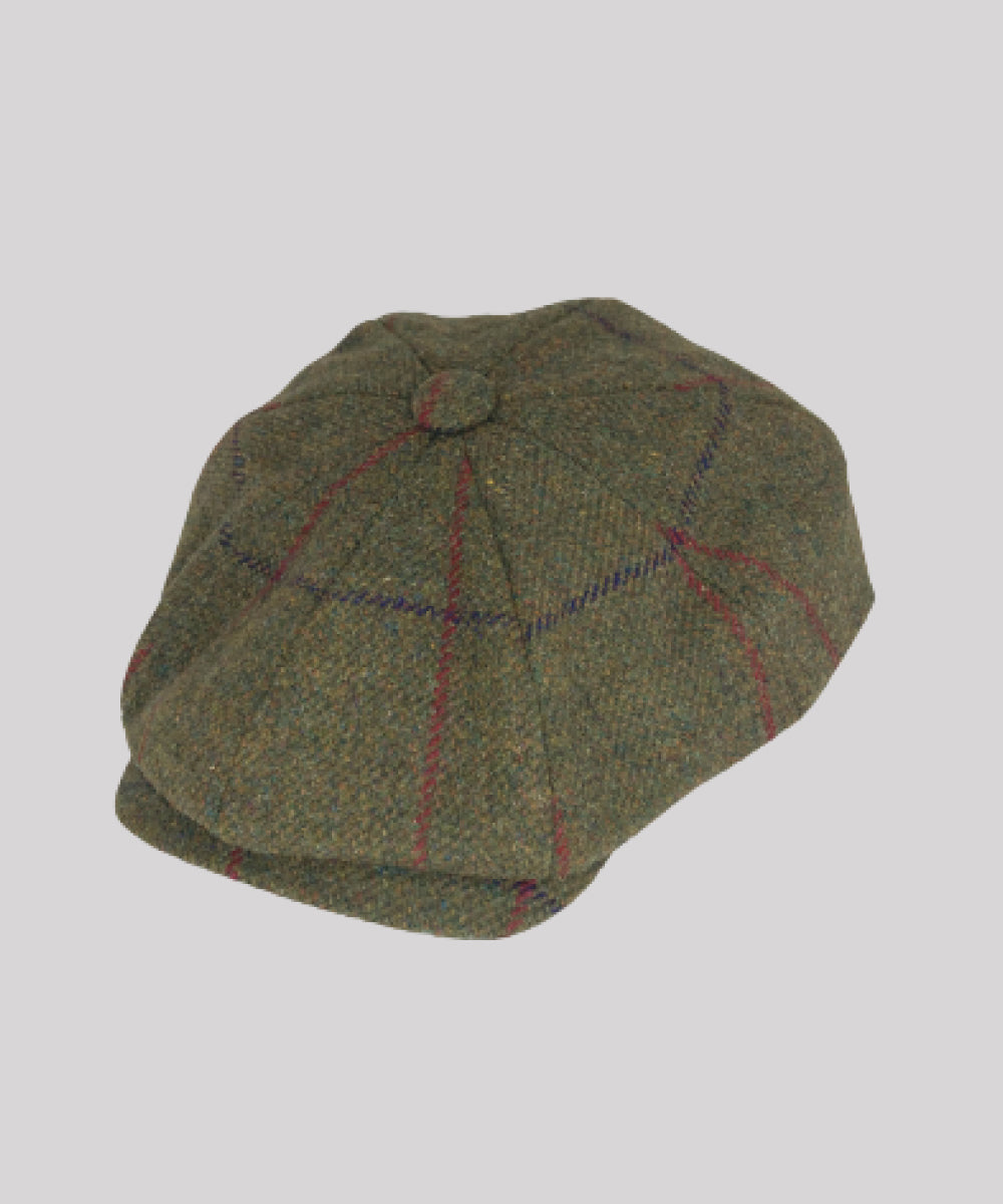 Goodwood Tweed Baker Boy Green