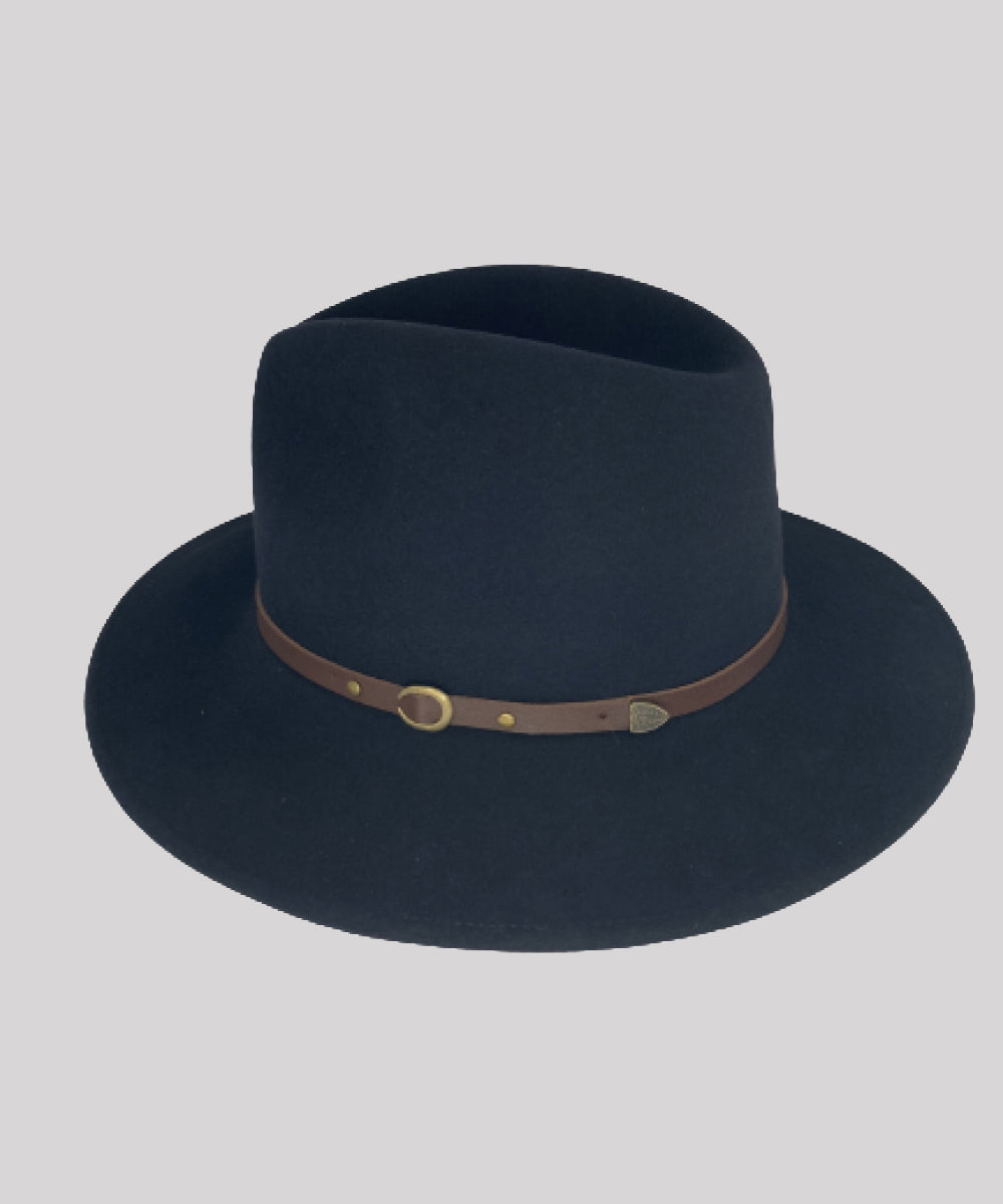 Goodwood Safari Wool Felt Fedora Navy