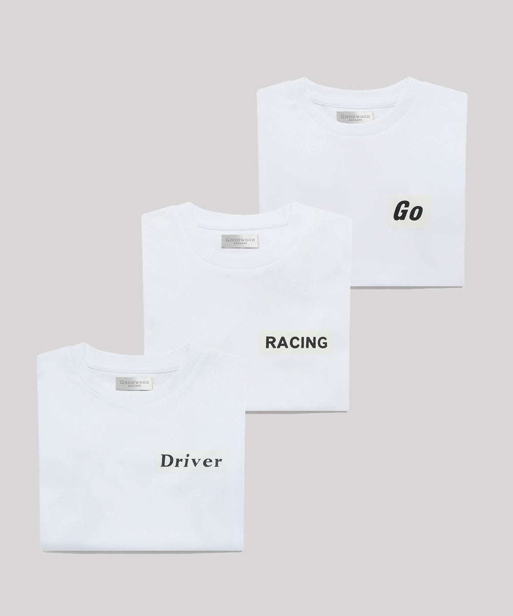 Goodwood Revival Childrens Driver T-Shirt White