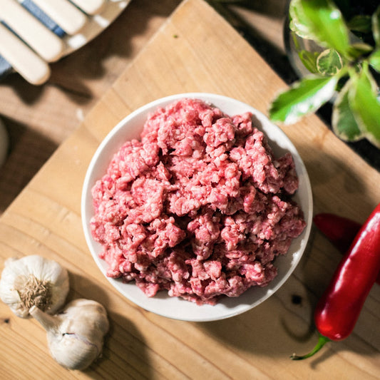 Organic grass-fed lamb mince available at the Goodwood Farm Shop.