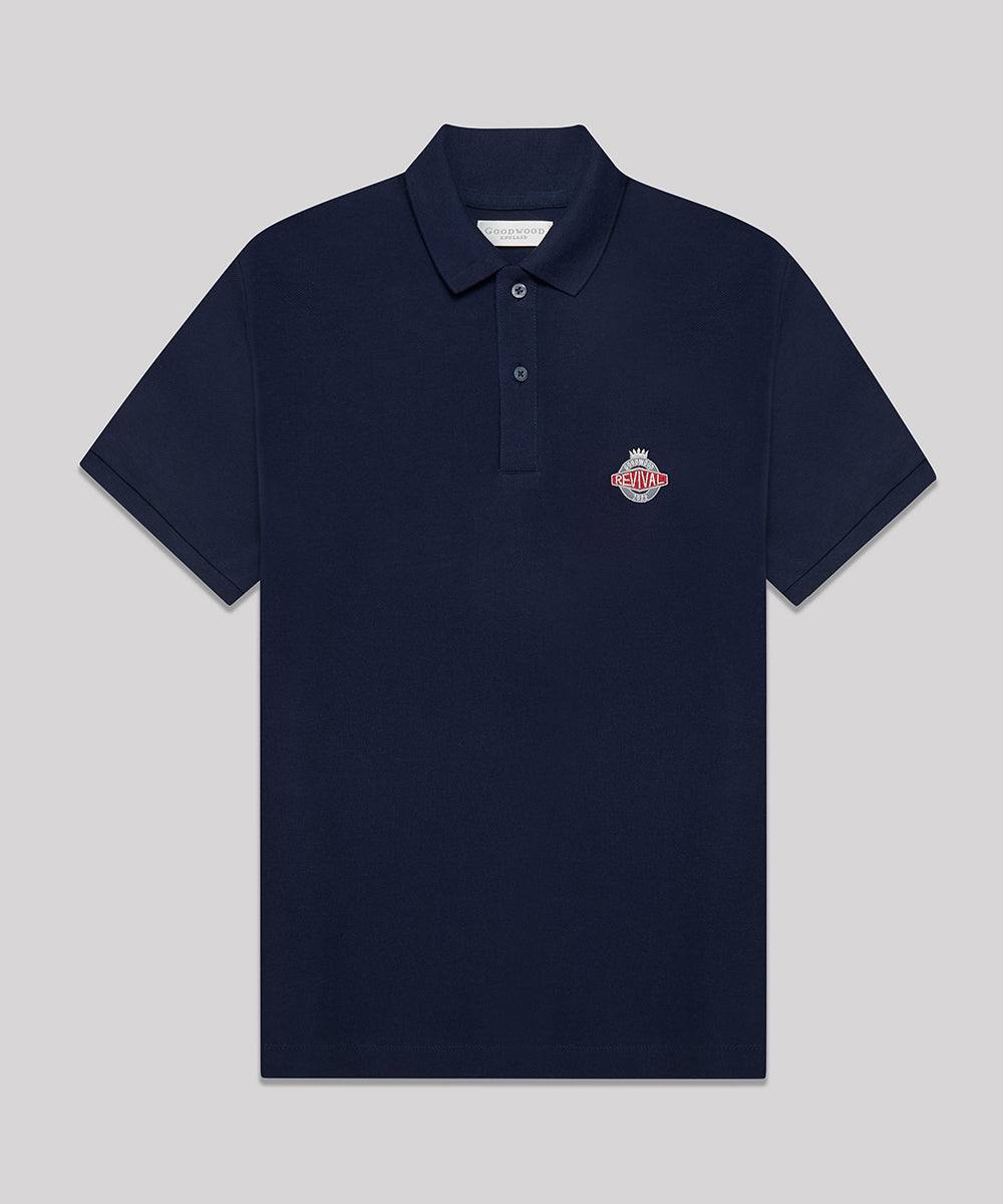 Goodwood Revival 2022 Medal Polo Shirt Navy