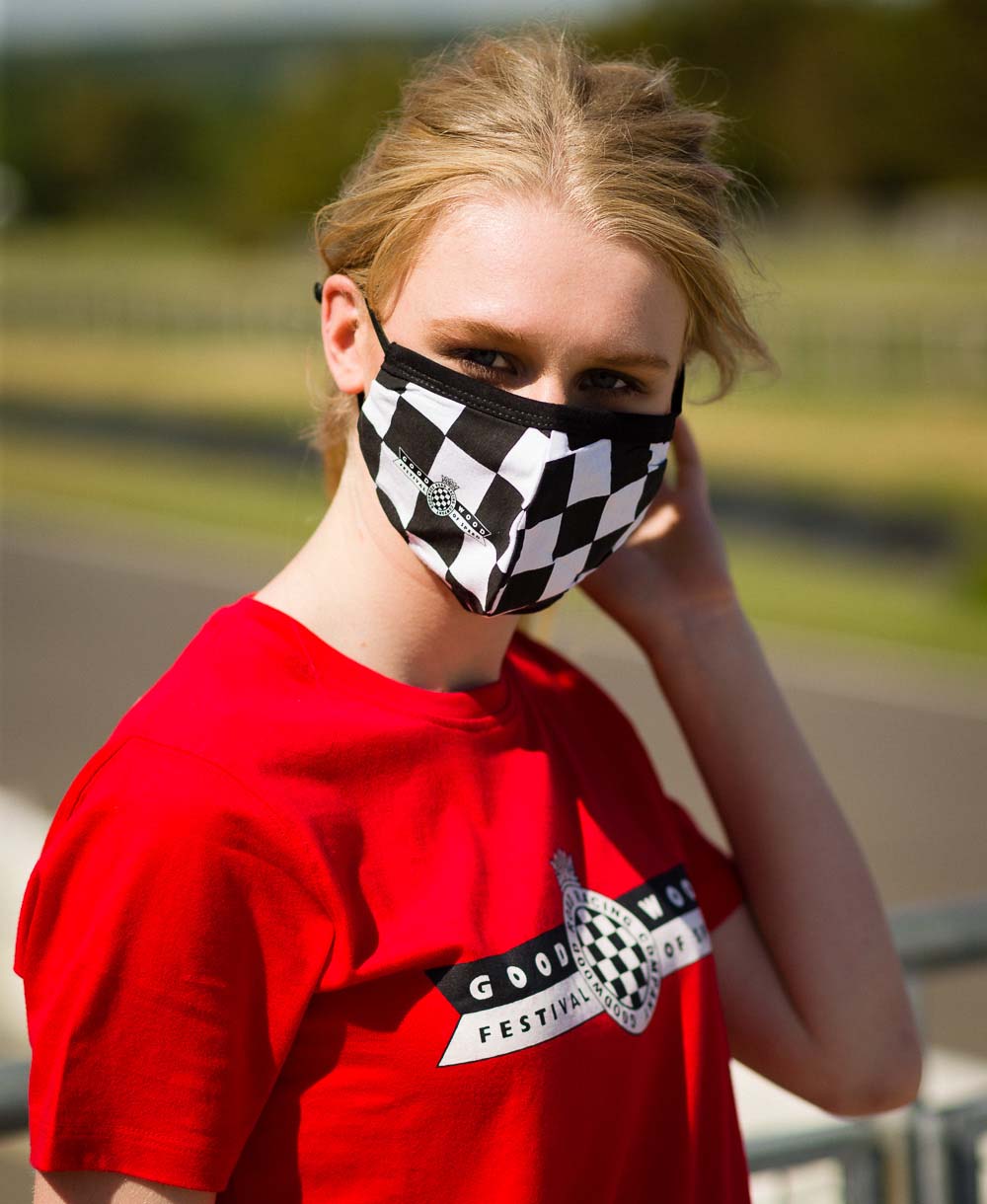 Goodwood Festival of Speed Chequered Flag Face Mask