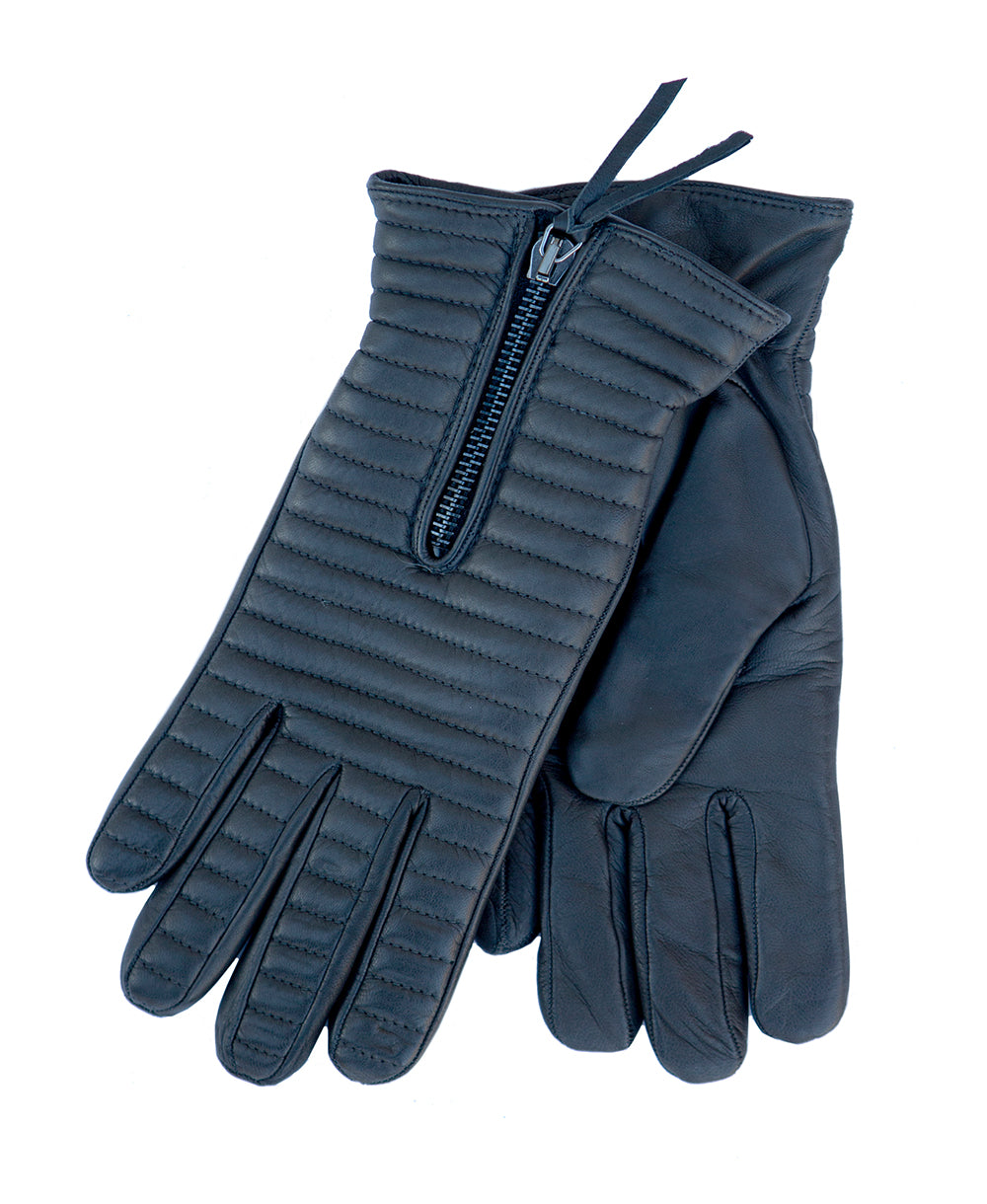 Nappa Leather Ladies Zipped Gloves