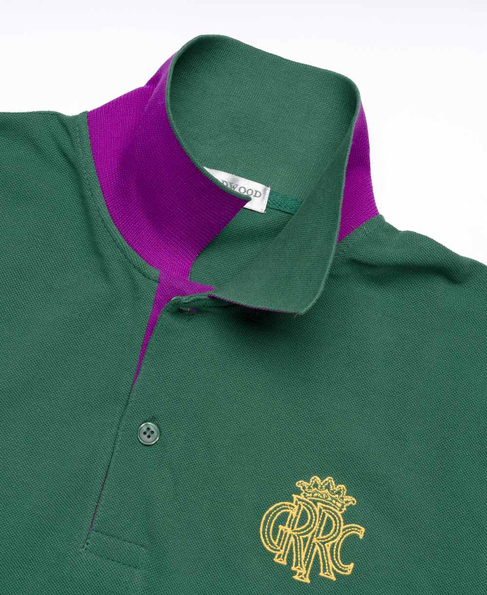 GRRC Members Green Cotton Mens Polo Shirt