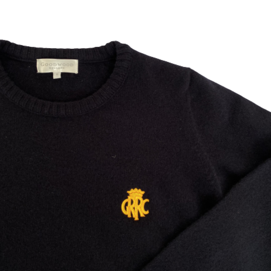 GRRC Lambswool Crew Neck Men's Sweater Navy