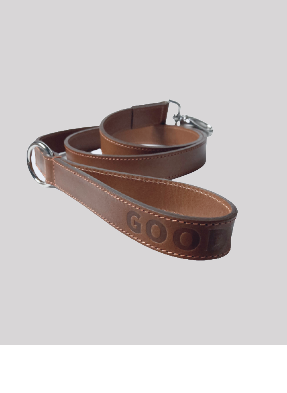 Goodwoof Leather Dog Lead Brown