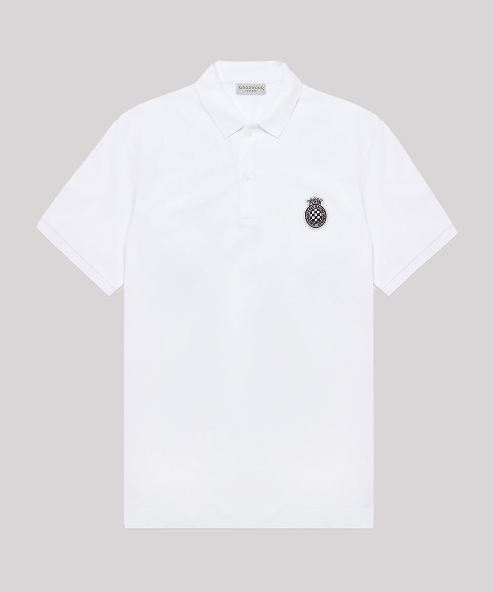 Goodwood Road Racing Company Mens Cotton Polo White