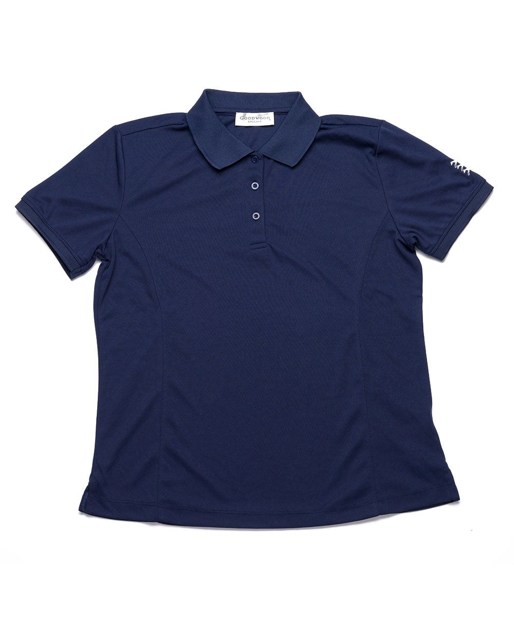 Goodwood Racecourse Ladies Stretch Polo Navy