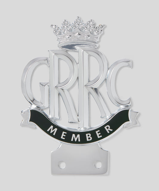 GRRC Members Enamel and Chrome Bottom Fitting Car Badge