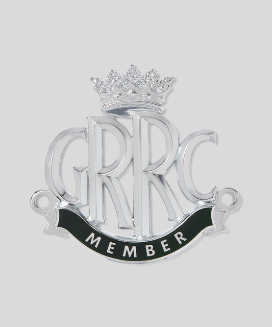 GRRC Members Enamel and Chrome Side Fitting Car Badge