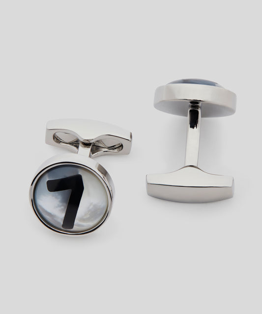 Stirling Moss Number 7 Mother of Pearl Cufflinks
