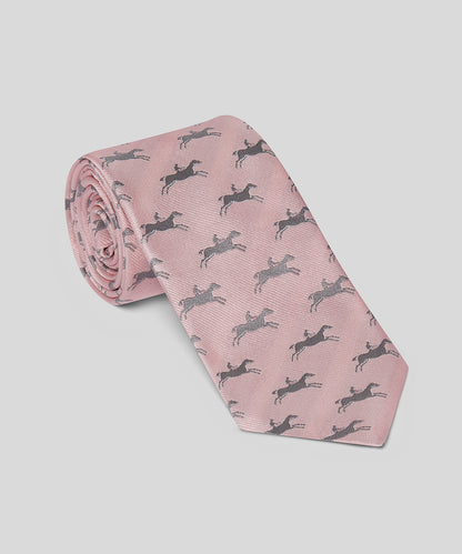 Racecourse Stubbs Horses Silk Tie