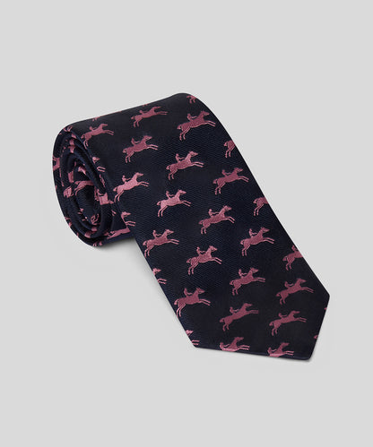 Racecourse Stubbs Horses Silk Tie