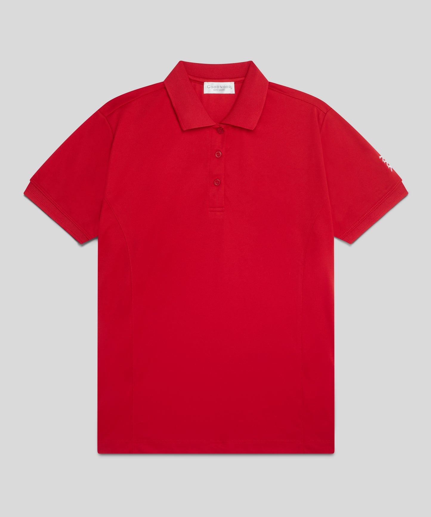 Goodwood Racecourse Ladies Stretch Polo Red