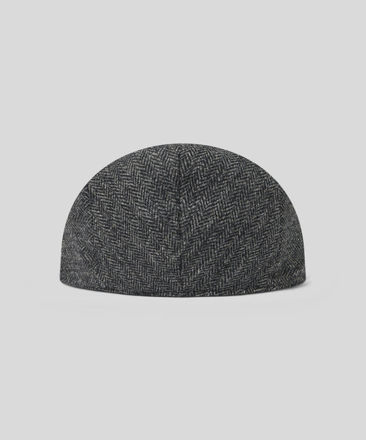 Goodwood Balmoral Tweed Flat Cap - Grey